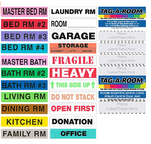 Moving Box Labels/Stickers